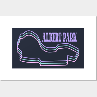 Albert Park Track Outline | Neon Tracks | F1 Posters and Art